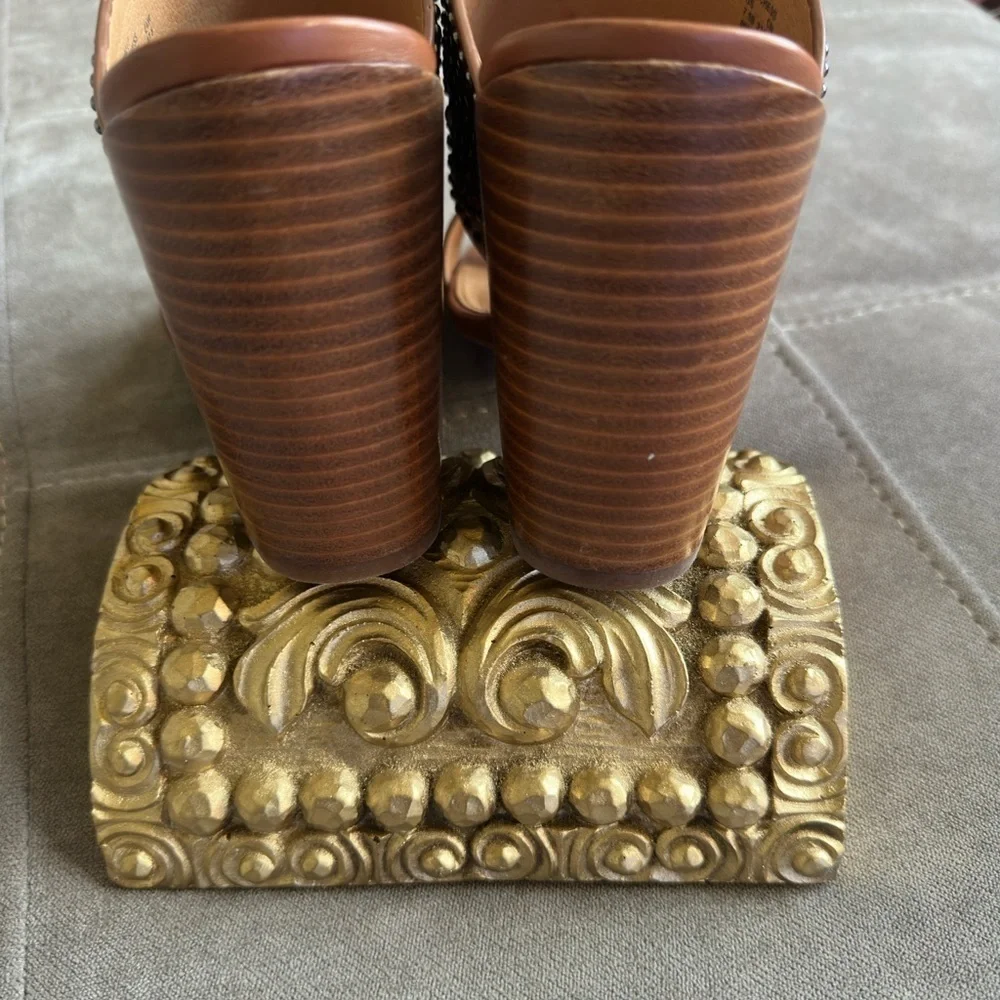 Coach Tan Studded Women's Sandals - Picture 7 of 7